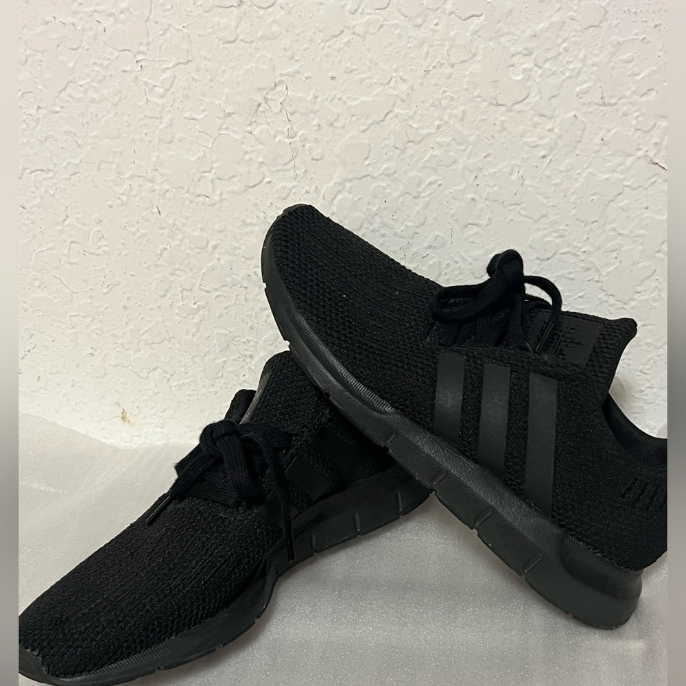 Adidas WOMEN 6.5 Youth 5 Triple Black Sneakers